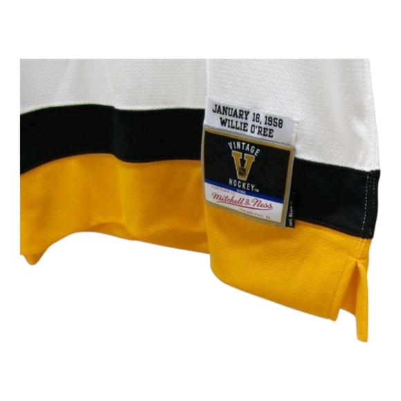 Mitchell & Ness MENS NHL BOSTON BRUINS 1958 WILLIE O'REE HOCKEY SHIRT NWT - Picture 4 of 9